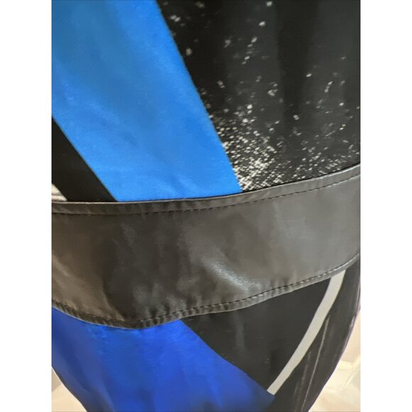 Helmut Lang Colorblock Leather & Print Short Sleeve Dress With Back Zip Closure - Picture 5 of 11